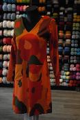 ROBE DROITE AVEC MOTIFS GRANDES FLEURS MADE IN SENS