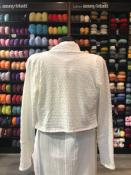 GILET COURT POISSONS BLANCS ECRU